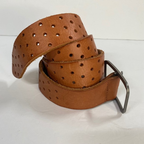 American Eagle Outfitters Leather Belt Hole Brown XS Y2k Western Boho Indie - Picture 4 of 9